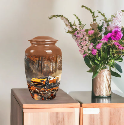 10-inch butterfly theme car urn for a male adult.