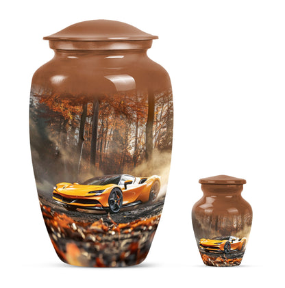 10-inch butterfly theme car urn for a male adult.