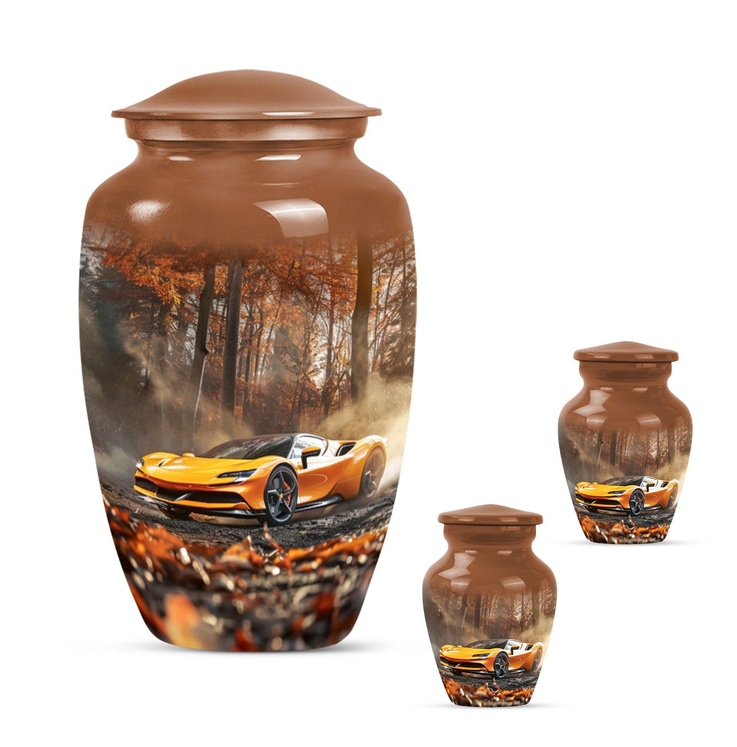 10-inch butterfly theme car urn for a male adult.