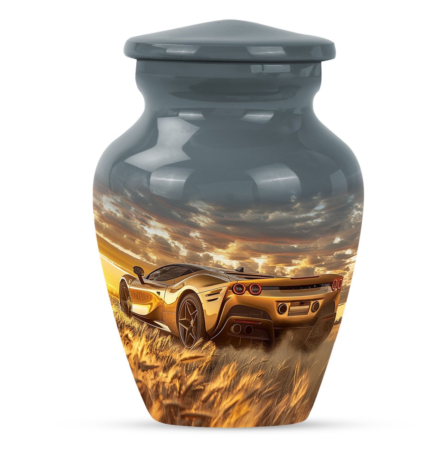 Classic 10-inch aluminum car urn 
