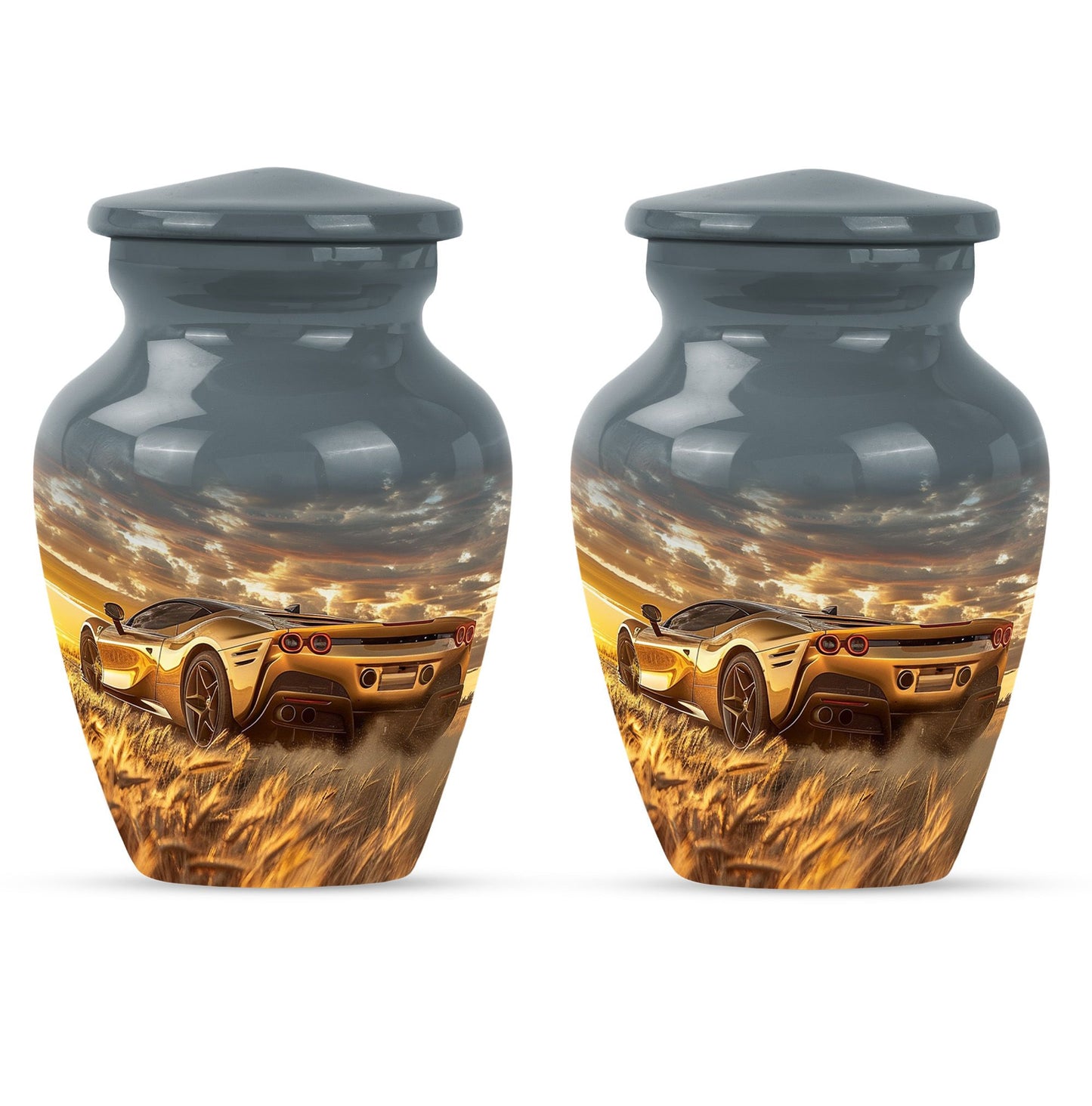 Classic 10-inch aluminum car urn 