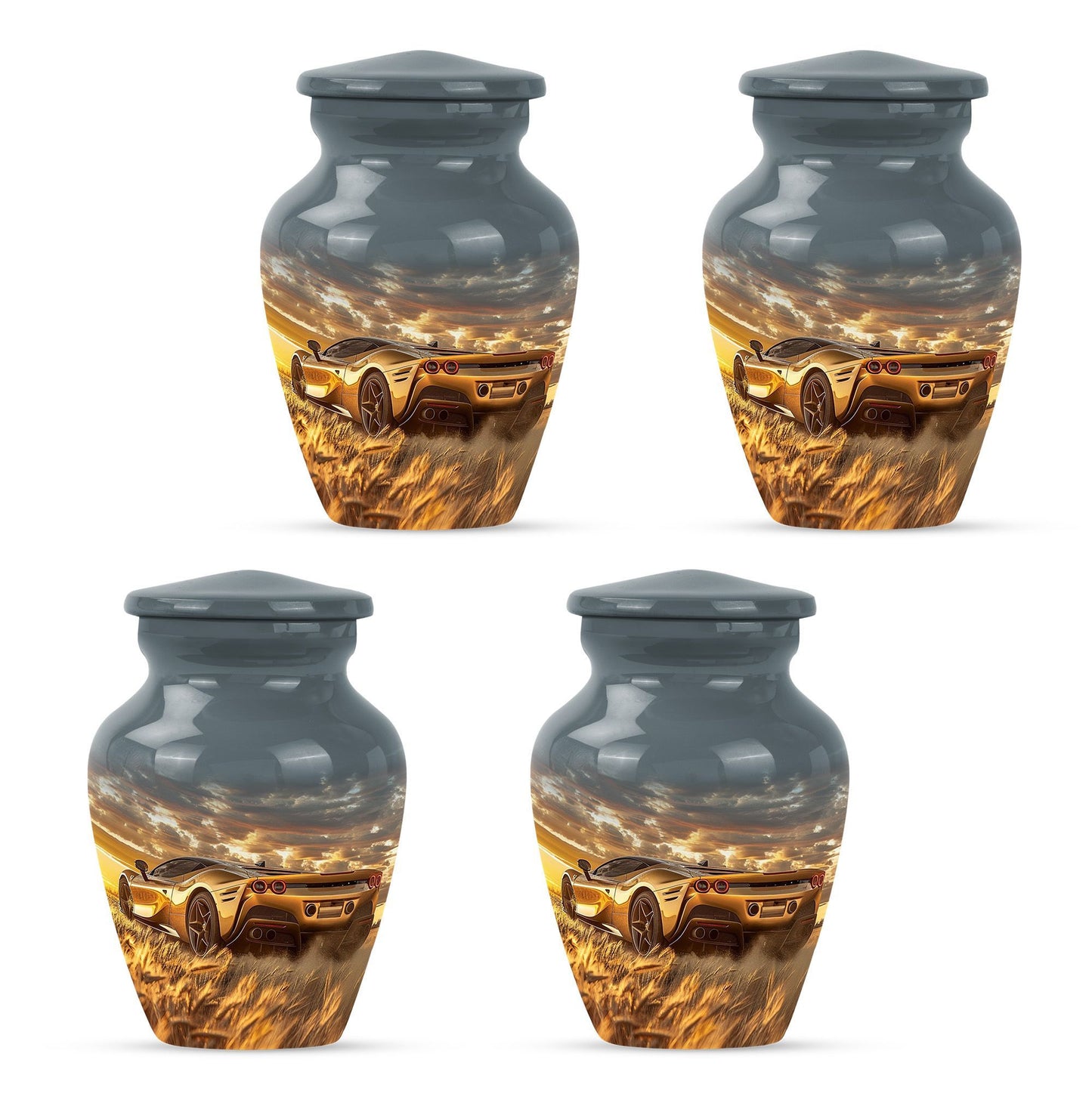 Classic 10-inch aluminum car urn 