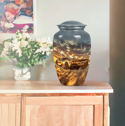 Classic 10-inch aluminum car urn 
