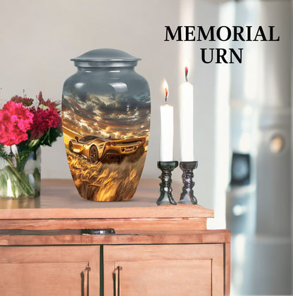 Classic 10-inch aluminum car urn 