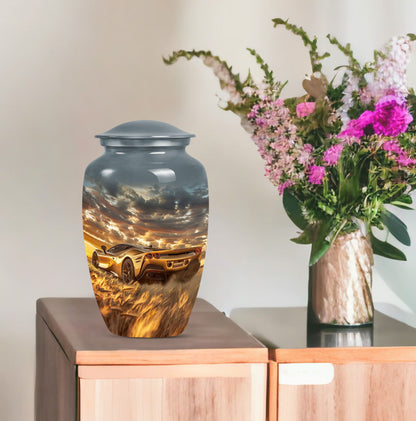 Classic 10-inch aluminum car urn 