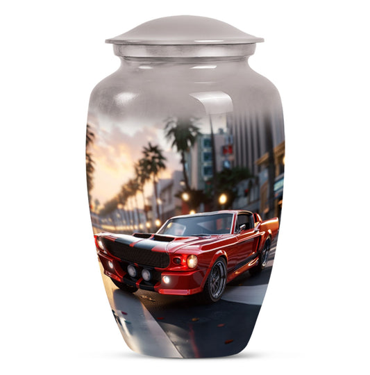 Classic 10 inch car urn with Butterfly theme