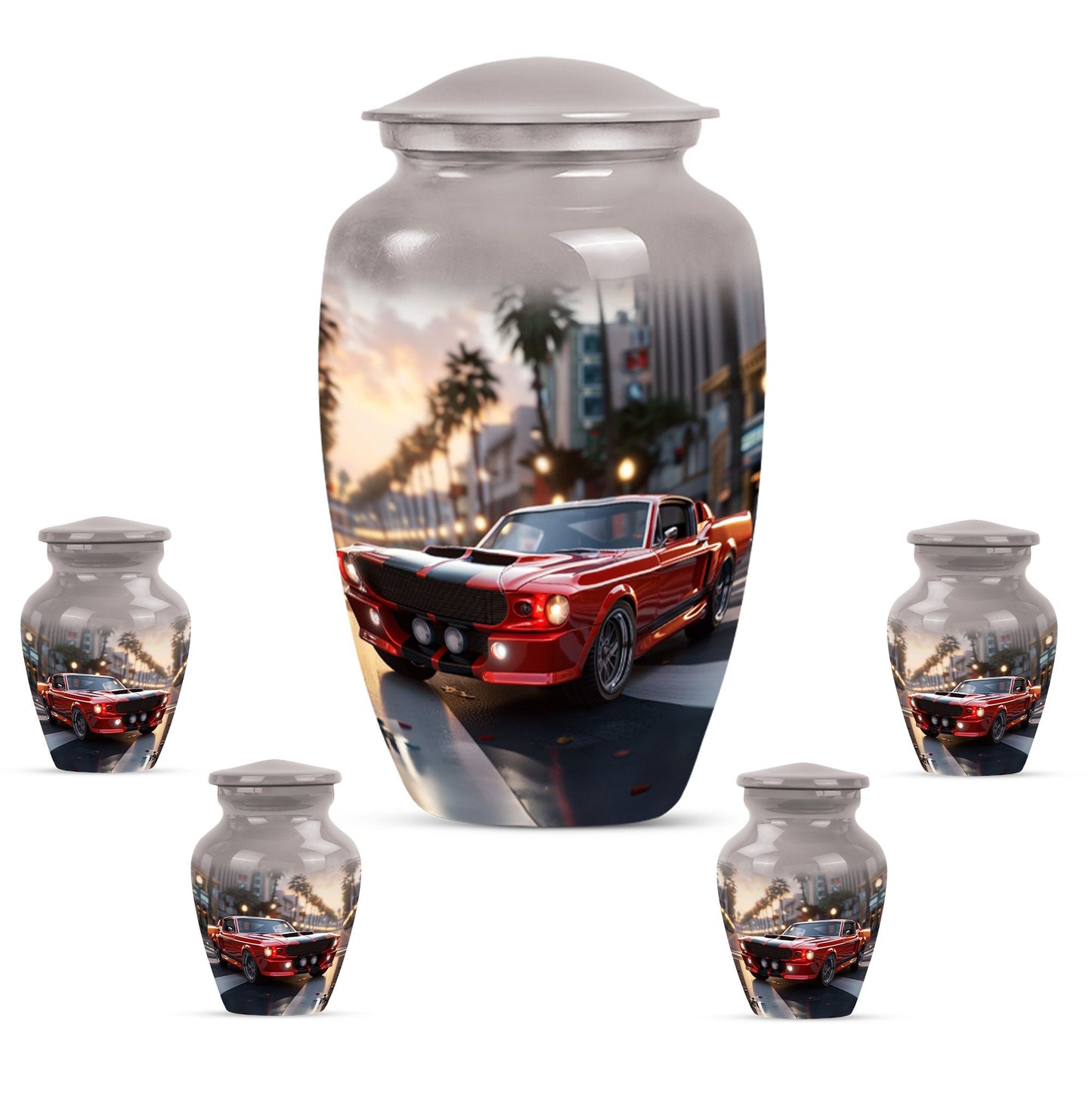 Classic 10 inch car urn with Butterfly theme