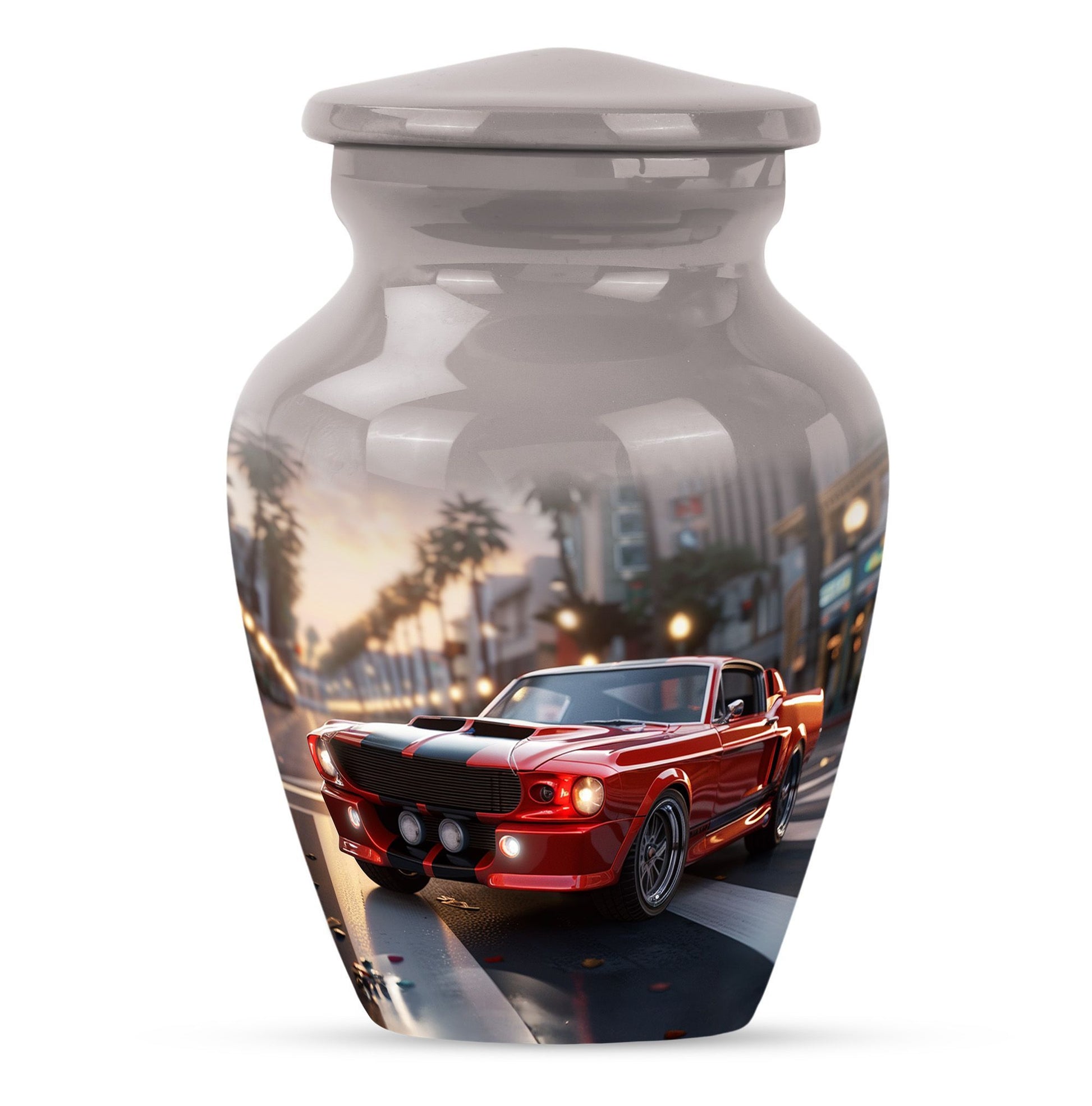 Classic 10 inch car urn with Butterfly theme