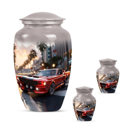 Classic 10 inch car urn with Butterfly theme