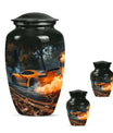 Car Theme Large Urn With 2 Keepsake Urn