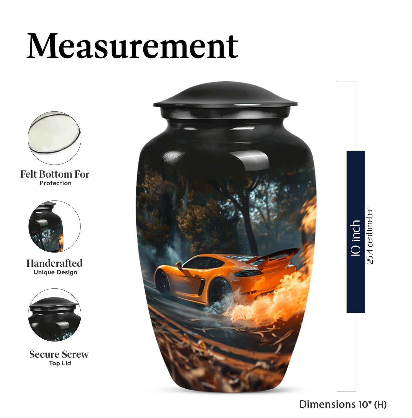  Car Urn with butterfly theme for men's 
