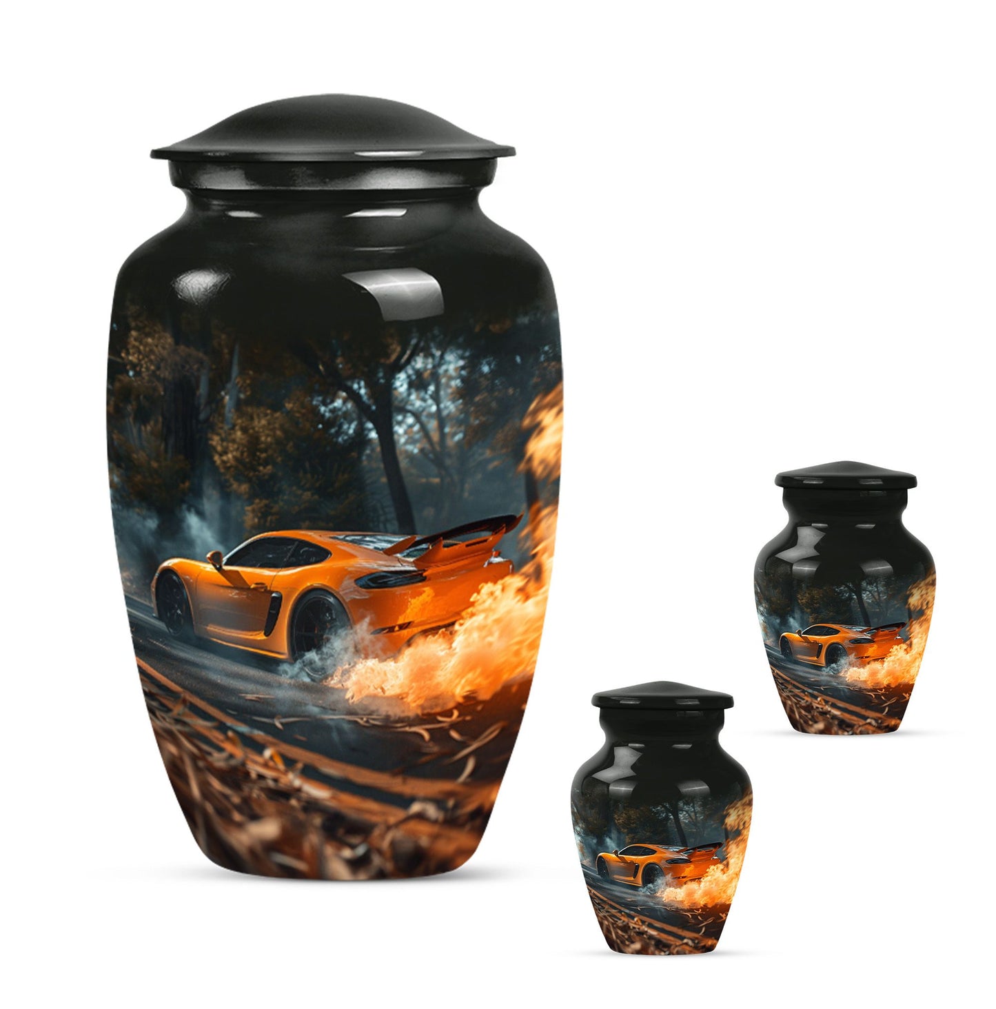  Car Urn with butterfly theme for men's 