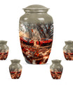 10-inch classic butterfly-themed aluminium car funeral urn.