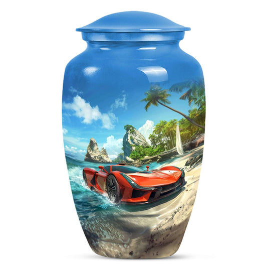 Car Theme Large Urn 10 Inch