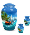 Car Theme Large Urn With 2 Keepsake Urn