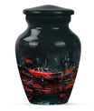 Classic 10 inch butterfly-themed cremation urn.