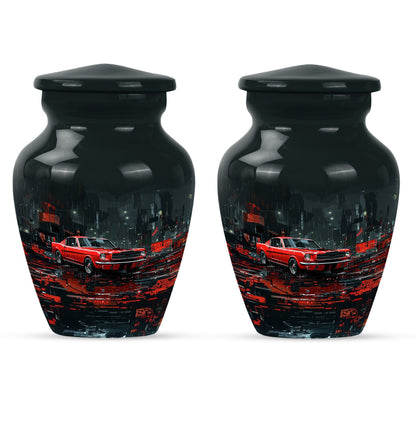 Classic 10 inch butterfly-themed cremation urn.