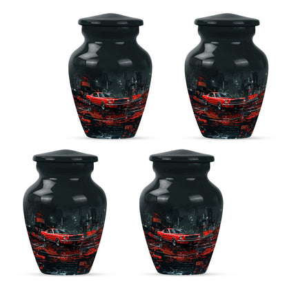 Classic 10 inch butterfly-themed cremation urn.