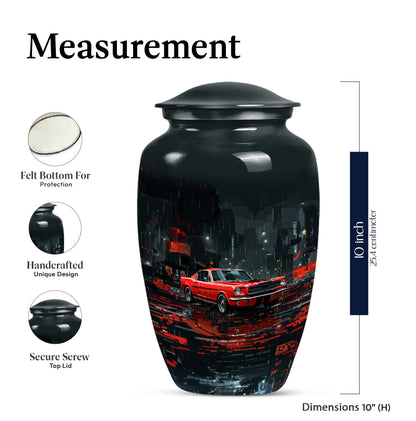 Classic 10 inch butterfly-themed cremation urn.