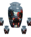 Car Theme Large Urn With 4 Keepsake Urn