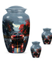 Car Theme Large Urn With 2 Keepsake Urn