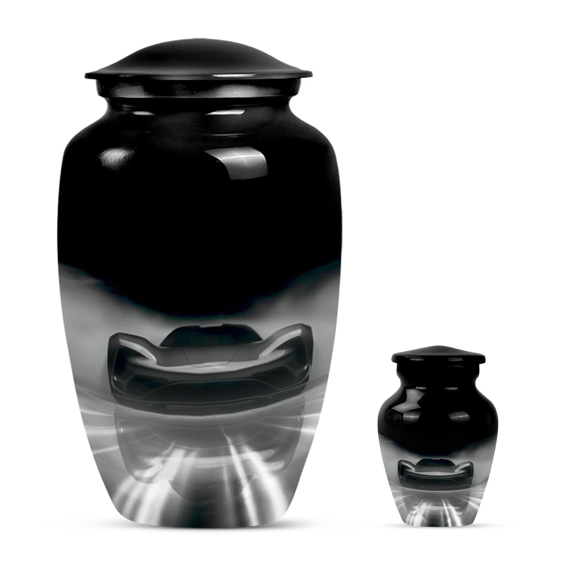 Car Theme Large Urn With 1 Keepsake Urn