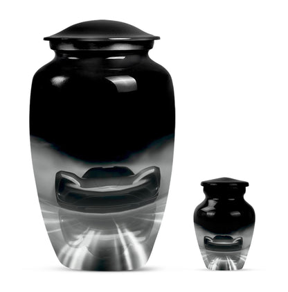 Car Theme Large Urn With 1 Keepsake Urn