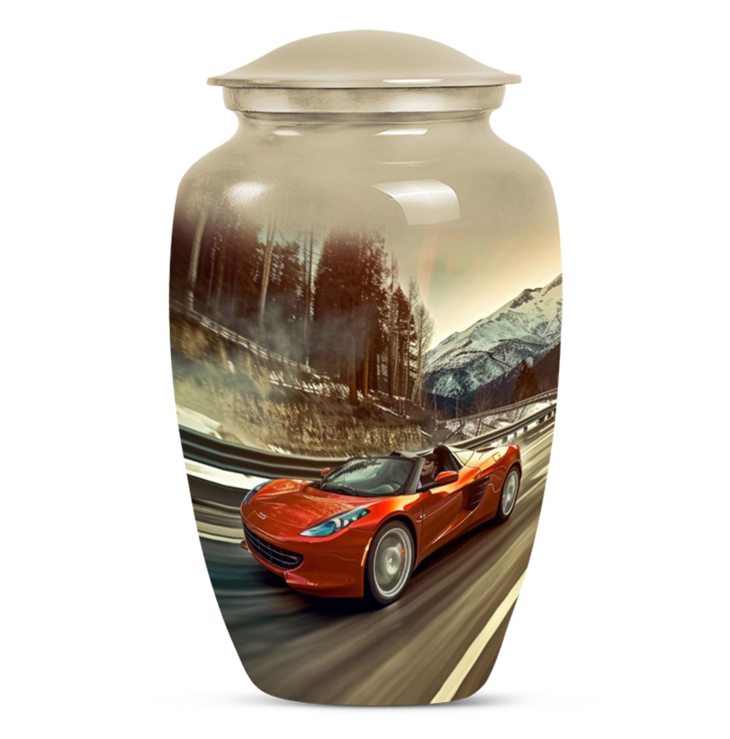 Car Theme Large Urn 10 Inch