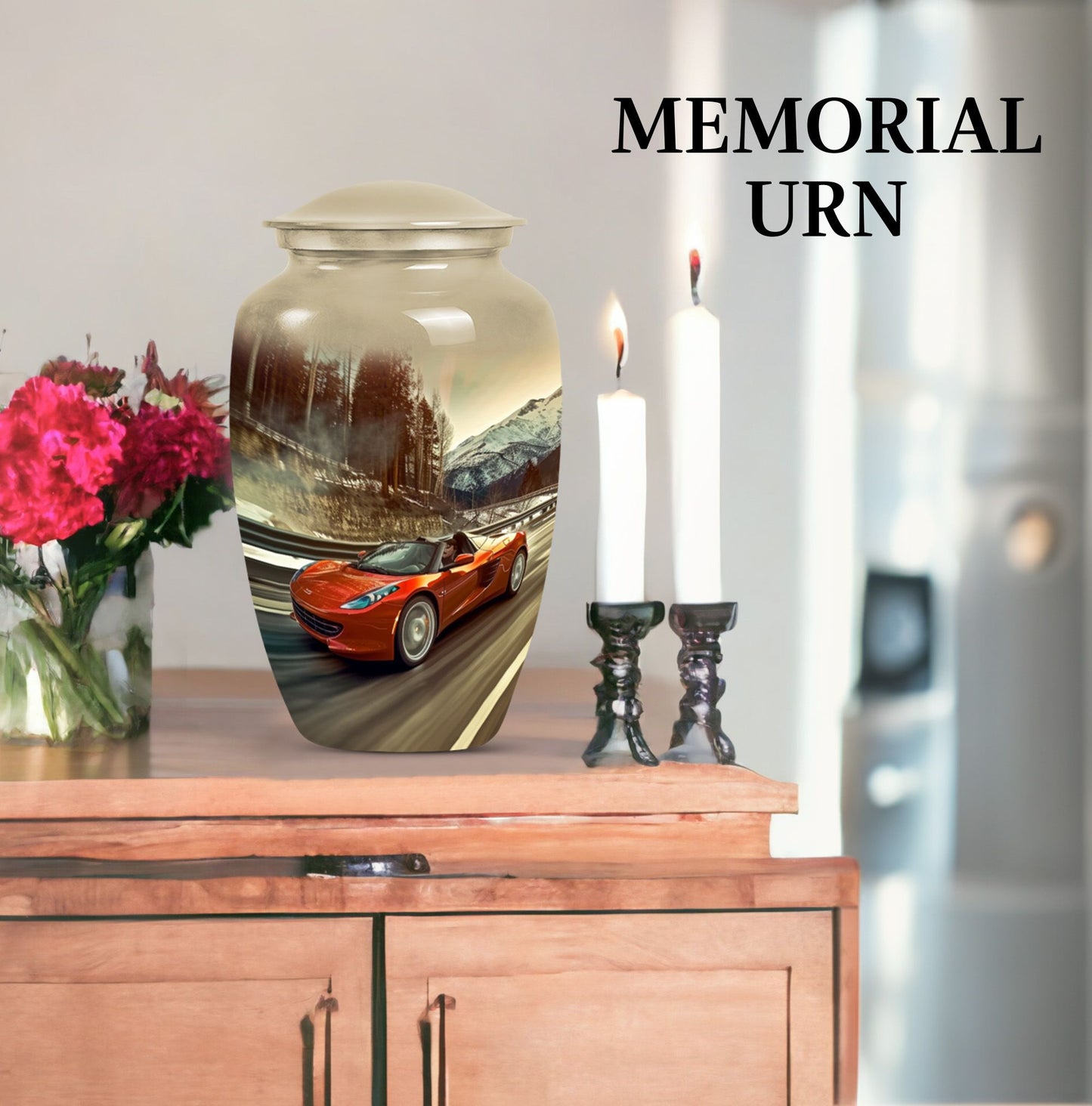 classic car Theme urn 