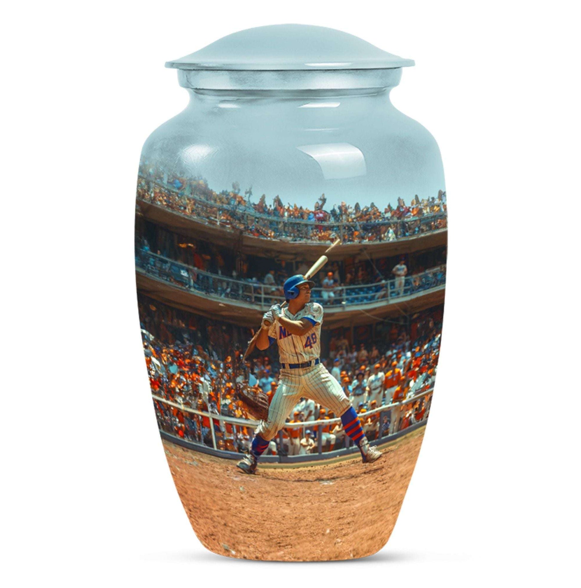 Baseball Theme Large Urn 10 Inch