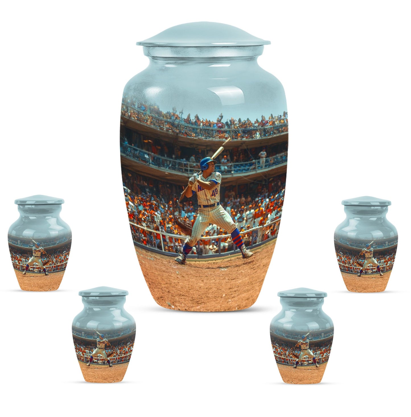  Baseball Urn with Butterfly Theme for Ashes