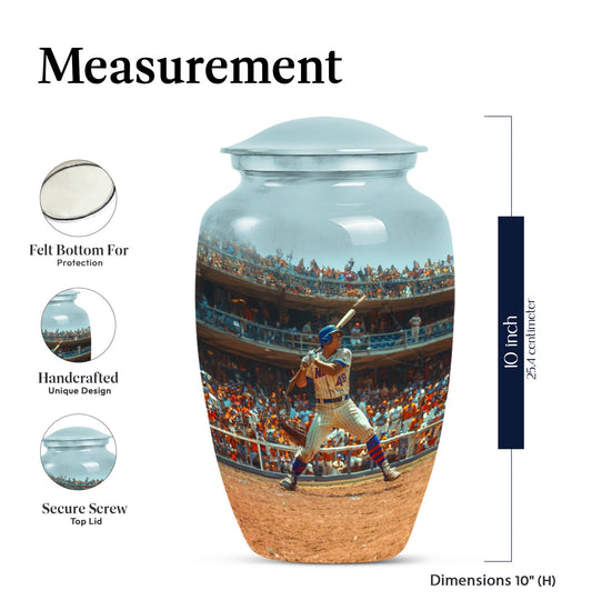  Baseball Urn with Butterfly Theme for Ashes