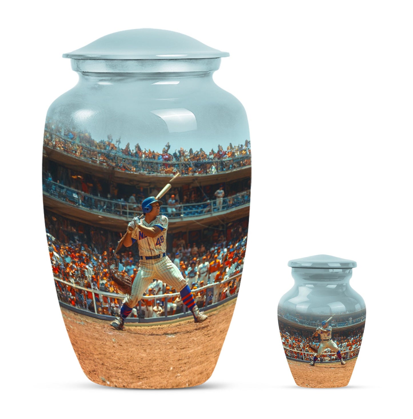  Baseball Urn with Butterfly Theme for Ashes
