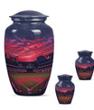 Baseball Theme Large Urn With 2 Keepsake Urn