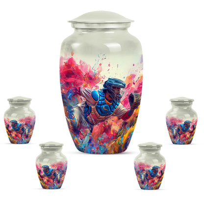 10-inch classic butterfly-themed baseball urn for ashes,