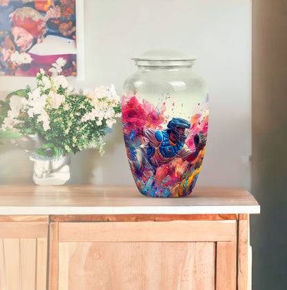 10-inch classic butterfly-themed baseball urn for ashes,