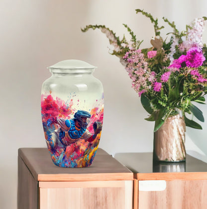 10-inch classic butterfly-themed baseball urn for ashes,