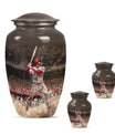 10-inch classic baseball urn in aluminium with butterfly.