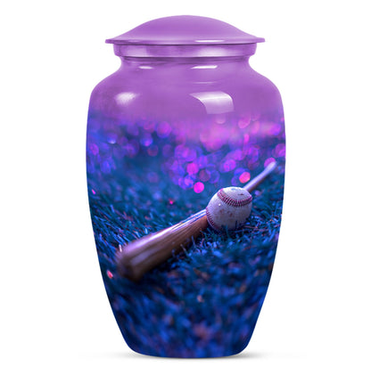 10 inch aluminum baseball urn 