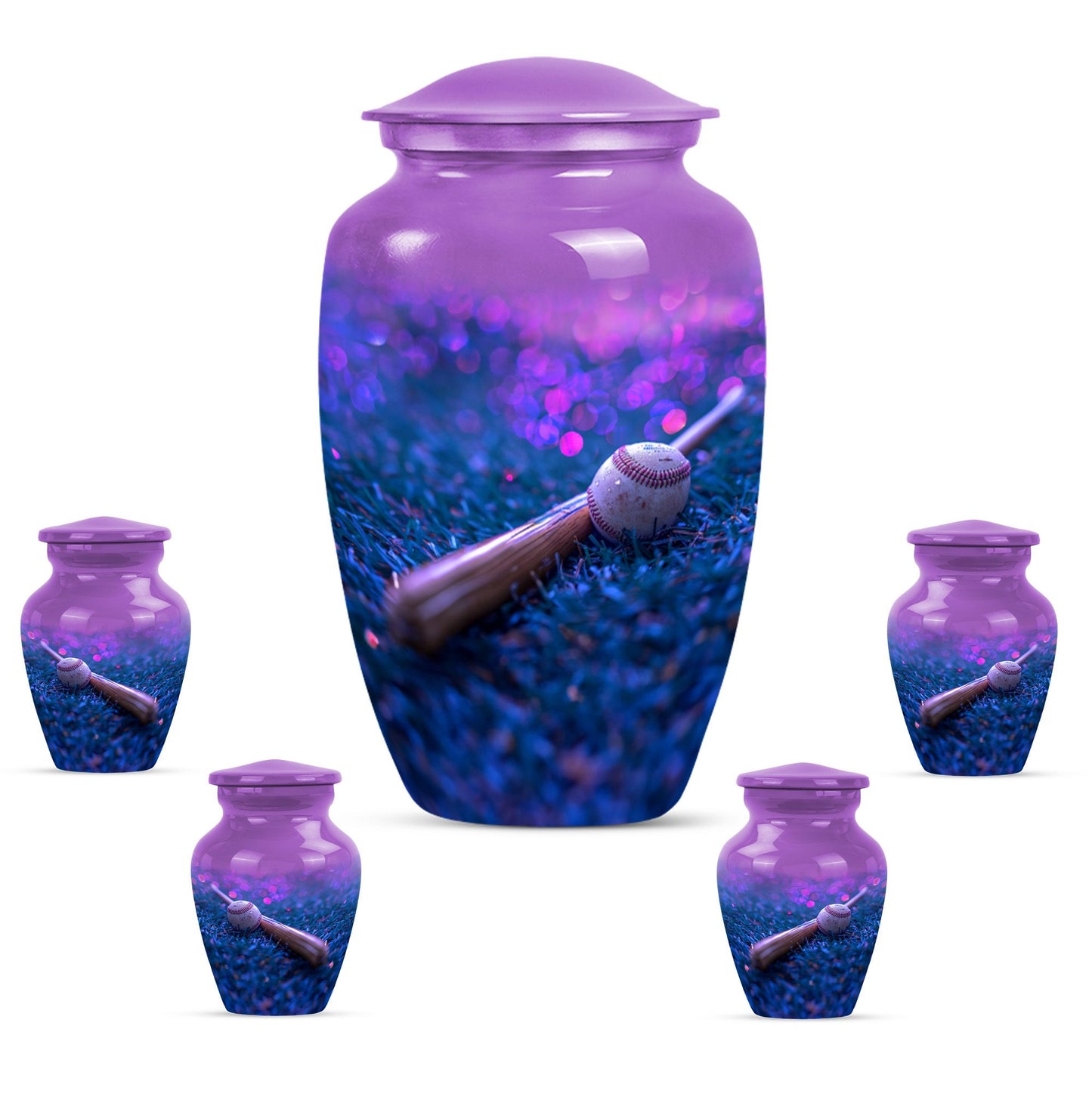 10 inch aluminum baseball urn 