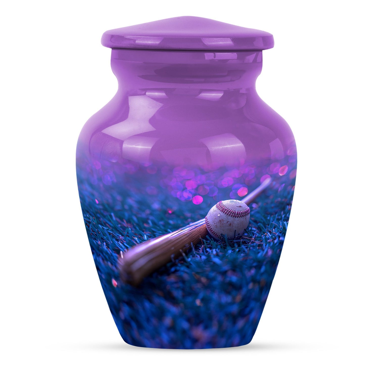 10 inch aluminum baseball urn 