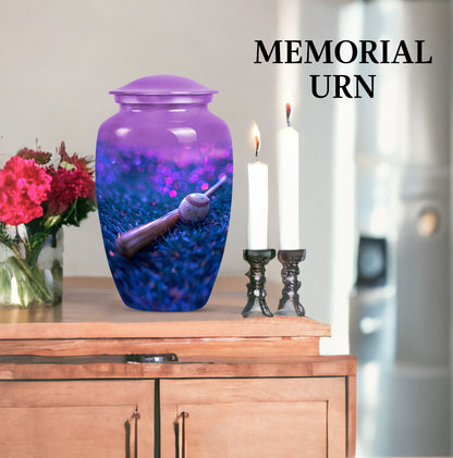 10 inch aluminum baseball urn 