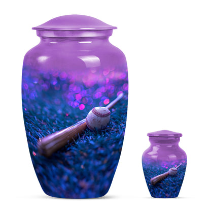 10 inch aluminum baseball urn 