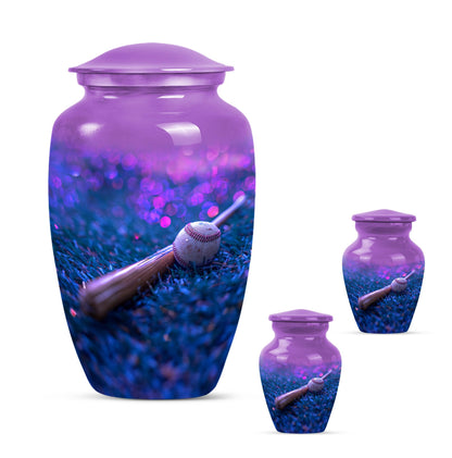 10 inch aluminum baseball urn 
