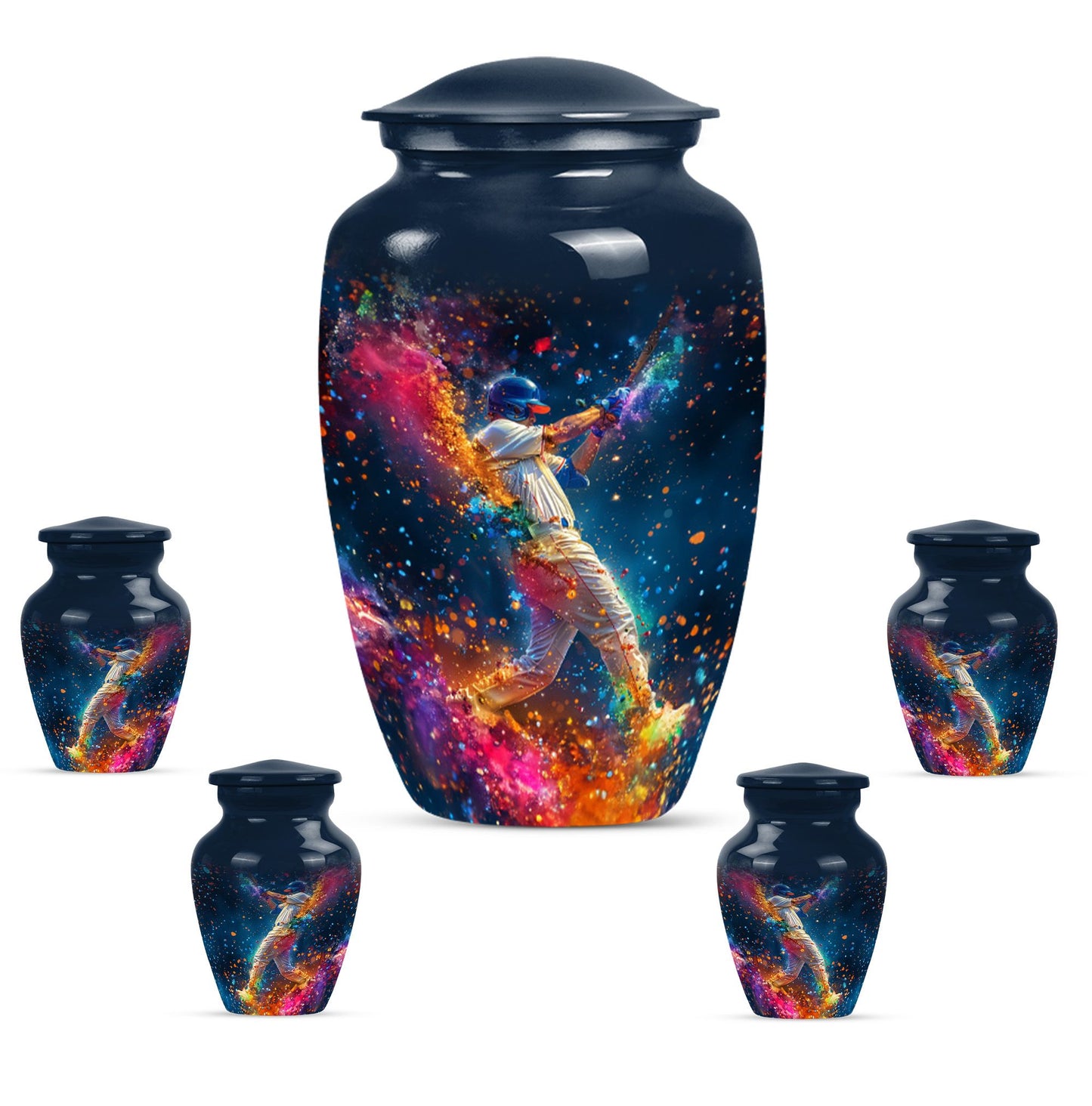 Classic 10-inch baseball cremation urn