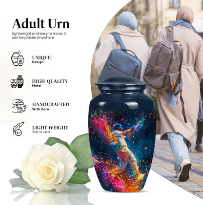 Classic 10-inch baseball cremation urn