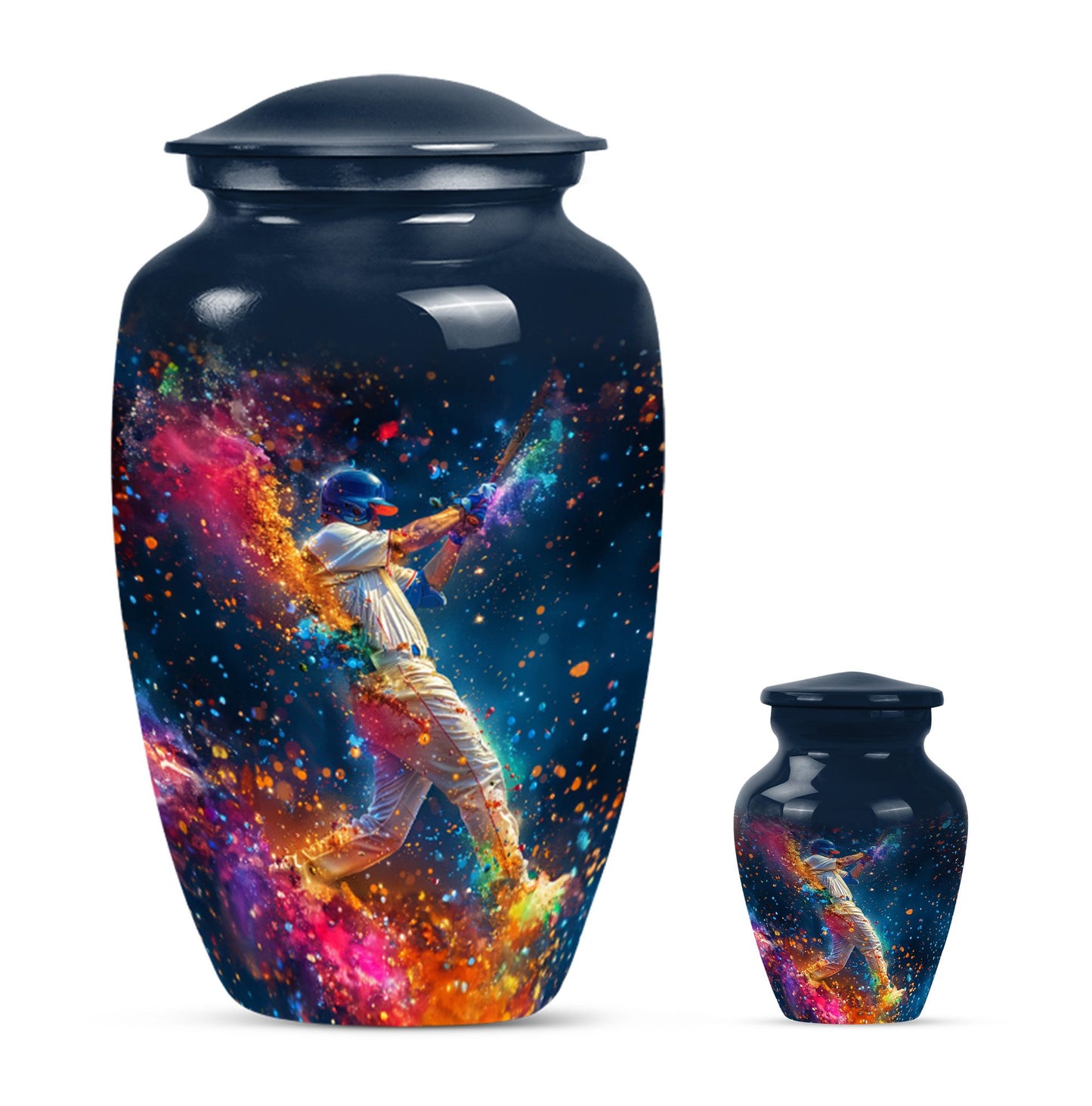 Classic 10-inch baseball cremation urn
