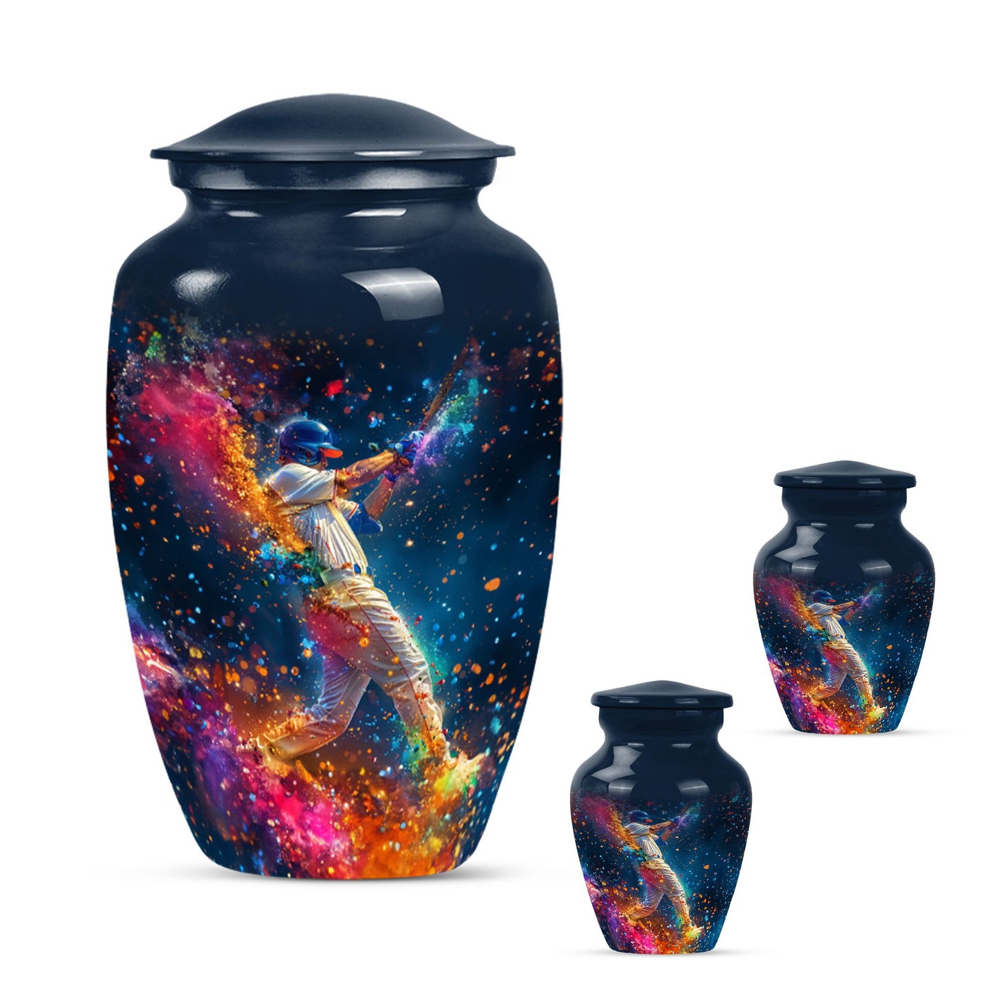 Classic 10-inch baseball cremation urn