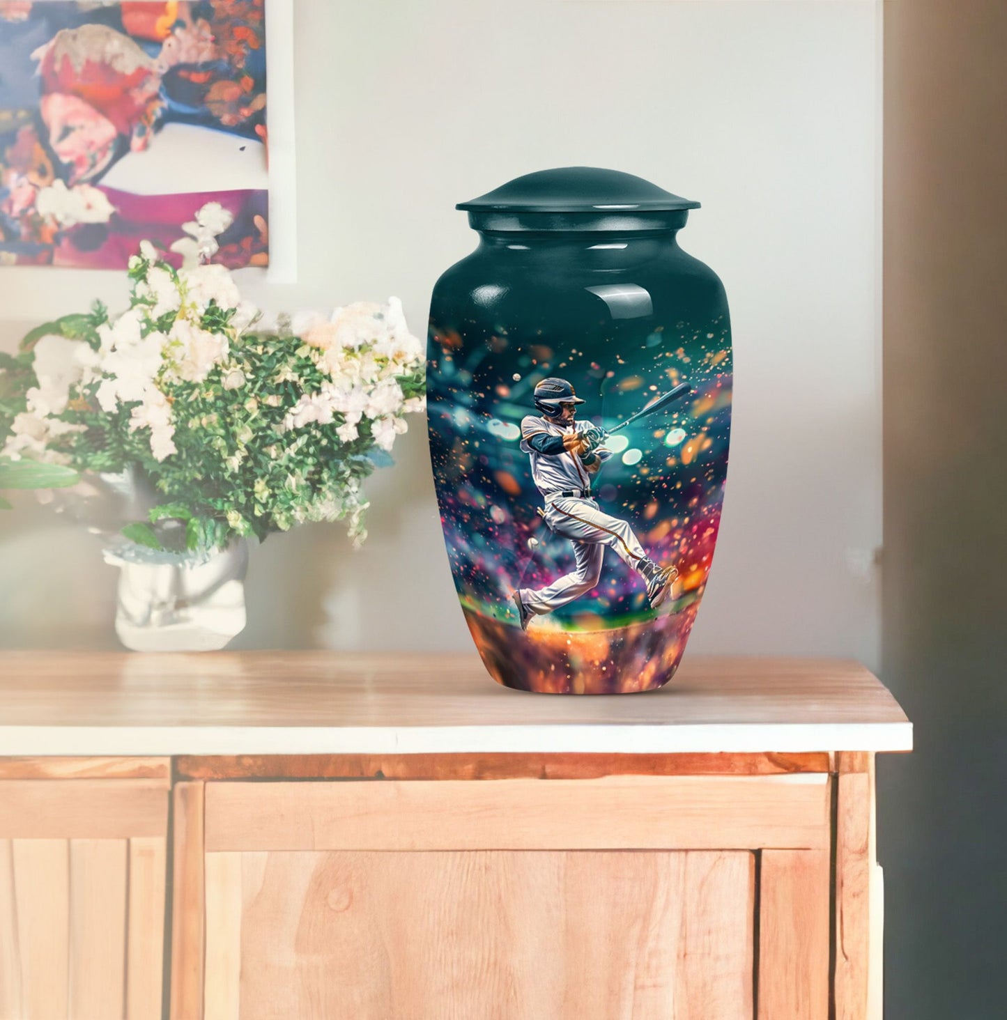 baseball urn for adult ashes