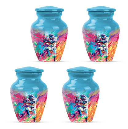 Large 10-inch Classic Baseball Urn, Butterfly theme